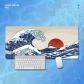 Eco-friendly Sea Waves Mouse Pad 4mm Thickness for Gaming Keyboard USB Anti-slip Rubber Base Desk Mat